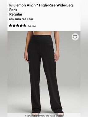 lululemon Align wide leg navy pants